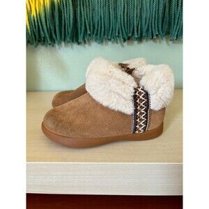 UGG Kids Tan Boots with Cream Fur